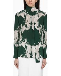 Valentino - Shirt With Ivy Silk Print - Lyst
