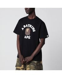 A Bathing Ape - T-Shirt With Logo Print - Lyst