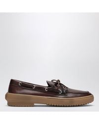 Miu Miu - Coffeecoloured Deck Boat Shoes - Lyst