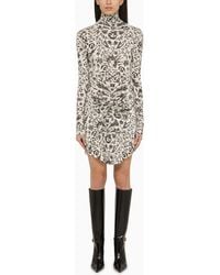 Off-White c/o Virgil Abloh - Off- Long-Sleeved Mini Dress With Tattoo Print - Lyst