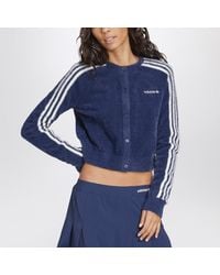 adidas Originals - Indigo Fluffy Knitted Cardigan - Lyst