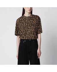 Anine Bing - Avi Leopard Print Cotton T-Shirt - Lyst