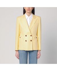 Blazé Milano - Double-Breasted Charmer Clarity Butter-Coloured Jacket - Lyst