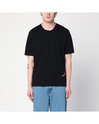 Bottega Veneta - T-shirt in jersey di cotone nera - Lyst