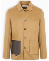 Loewe Camel Cashmere-blend Jacket - Natural