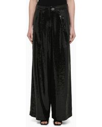 FEDERICA TOSI - Wide Trousers With Micro Sequins - Lyst