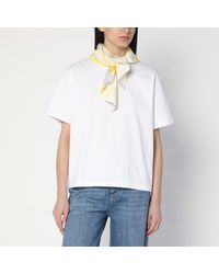 Bottega Veneta - T-Shirt With Silk Scarf - Lyst