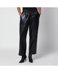Anine Bing - Billy Recycled Leather High-Rise Straight-Leg Trousers - Lyst