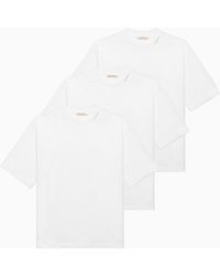 Marni - T-shirt oversize bianca con ricamo logo - Lyst