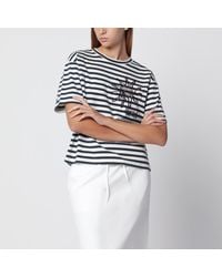 Weekend by Maxmara - Striped Cotton Jersey T-Shirt - Lyst