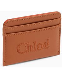 Chloé - Chloé Sense Brown Card Case - Lyst