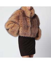ROTATE BIRGER CHRISTENSEN - Short Faux Fur Jacket - Lyst