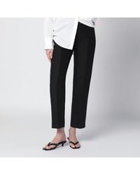 TOTEME - Wool And Silk Trousers - Lyst