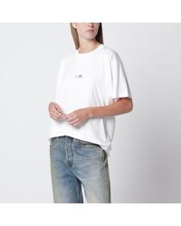 MM6 by Maison Margiela - Cotton Jersey T-Shirt With Logo Patch - Lyst