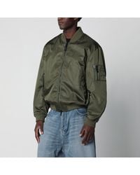 Balenciaga - Khaki Nylon Zip-Up Jacket - Lyst