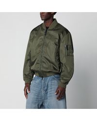 Balenciaga - Khaki Nylon Zip-Up Jacket - Lyst