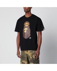 A Bathing Ape - T-Shirt With Baby Milo Monkey Print - Lyst
