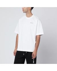 Off-White c/o Virgil Abloh - T-shirt bianca half arrow skate logo - Lyst