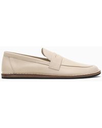 The Row - Mocassino cary color tofu in pelle - Lyst