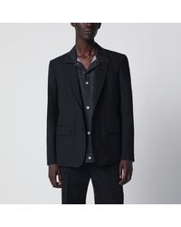 Sacai - Singlebreasted Jacket With Denim Insert - Lyst