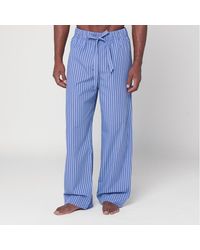 Tekla - Hellblau Gestreifte Pyjamahose - Lyst