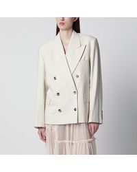 Dries Van Noten - Ã‰Cru Oversized Double-Breasted Jacket By - Lyst