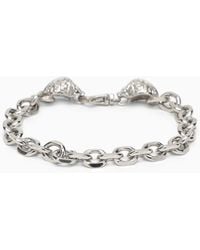 Emanuele Bicocchi - Kettenarmband Mit Totenkopf Aus 925Er Silber - Lyst