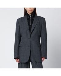 Our Legacy - Grey Wool-blend Single-breasted Jacket - Lyst