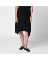 Lemaire - Merino Wool Blend Midi Skirt - Lyst