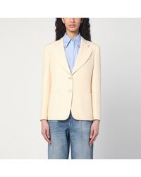 Valentino - Wool And Silk Single-Breasted Jacket - Lyst