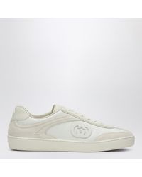Gucci - Basket Avec Incrocio Gg En Cuir Et Maille Filet Blanche - Lyst