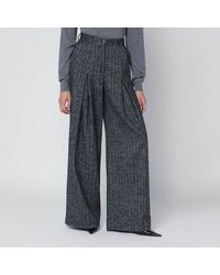 Dolce & Gabbana - Pantaloni ampi grigi scuri rigati - Lyst