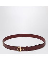 Gucci - Rosso Ancora Thin Belt With Half Buckle - Lyst