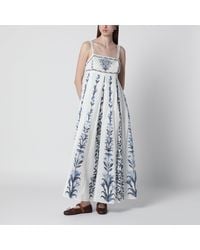 FARM Rio - Offwhite Flowers Arch Pleats Maxi Dress - Lyst