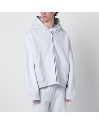 Entire studios - Grey Cotton Zip-up Hoodie - Lyst
