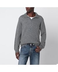 Roberto Collina - Grau Melierter Pullover Aus Wolle - Lyst