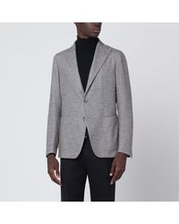 Tagliatore - Taupefarbener Einreihiger Blazer Aus Woll-Seiden-Mix - Lyst