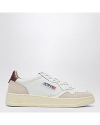 Autry - Medalist Sneakers Aus Weißem/Burgunderrotem Leder Und Wildleder - Lyst