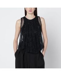 Sportmax - Mesh Top With Crystals - Lyst