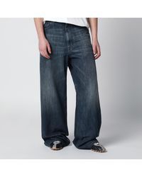 MM6 by Maison Margiela - Wide Washed Denim Jeans - Lyst