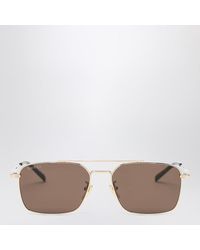 Gucci - Ruthenium Colored Sunglasses With Bridge - Lyst