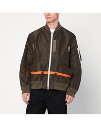 Sacai - Khaki Nylon Twill Jacket - Lyst