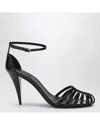 Givenchy - Patent Leather Cage Heeled Sandals - Lyst