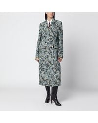 Dries Van Noten - Double-Breasted Coat With Floral Jacquard Pattern - Lyst