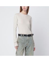 Entire studios - Crewneck Cotton-Blend Top - Lyst
