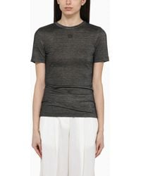 Loewe - Charcoal Knot T-shirt In Silk Blend - Lyst