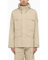 Stone Island - Lightweight Hooded Jacket With Logo - Lyst