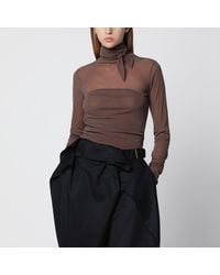 Lemaire - Cocoa Ballerina Jersey Top With Scarf - Lyst