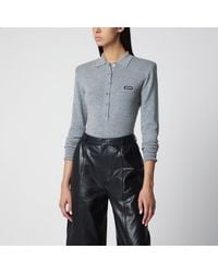 ROTATE BIRGER CHRISTENSEN - Wool Long-Sleeve Polo Shirt - Lyst