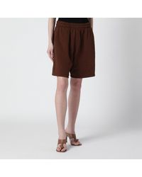 Entire studios - Brown Cotton Jogging Shorts - Lyst